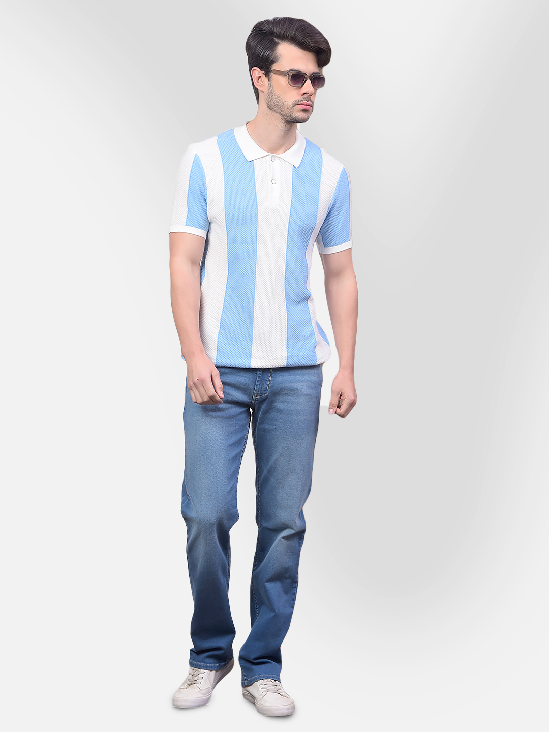 Numero Uno Men Mid Blue Mid Blue Regular Fit Mid Rise Sustainable Jeans